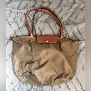 Longchamp olive tote bag large